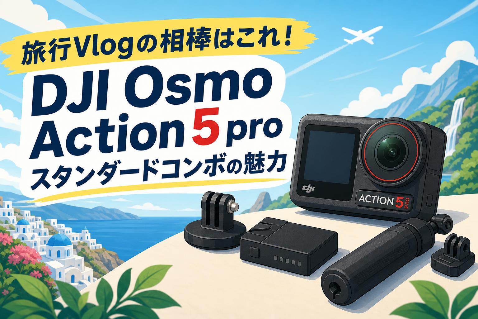 旅行Vlogの相棒はこれ！DJI Osmo Action 5 pro スタンダードコンボの魅力
