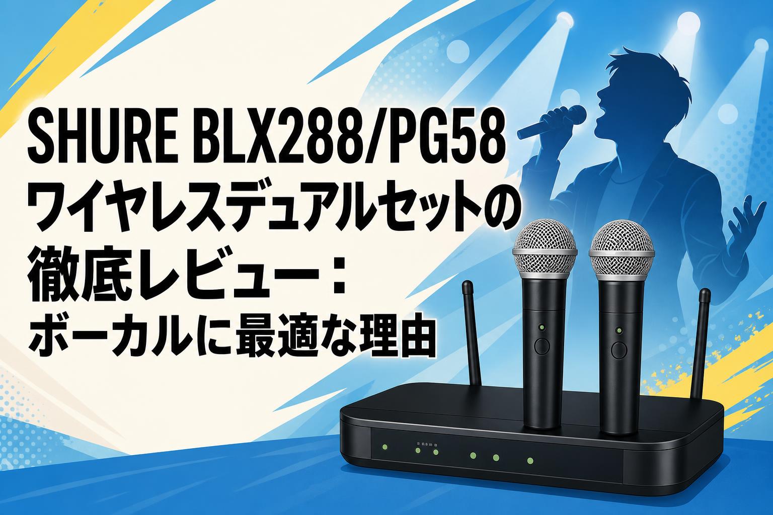 SHURE BLX288/PG58 ワイヤレスデュアルセットの徹底レビュー：ボーカルに最適な理由