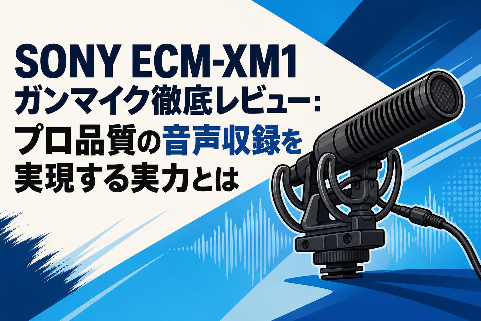 SONY ECM-XM1 ガンマイク徹底レビュー：プロ品質の音声収録を実現する実力とは