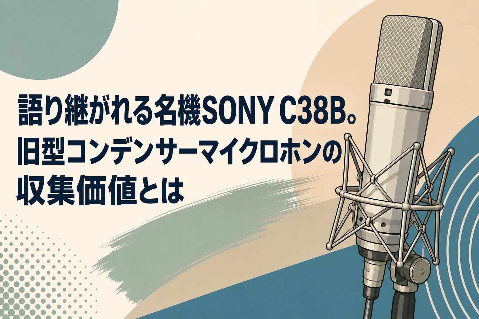 語り継がれる名機SONY C38B。旧型コンデンサーマイクロホンの収集価値とは