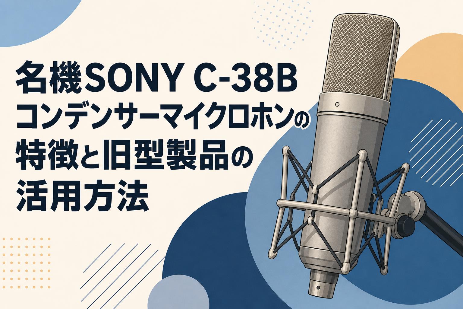 名機SONY C-38Bコンデンサーマイクロホンの特徴と旧型製品の活用方法