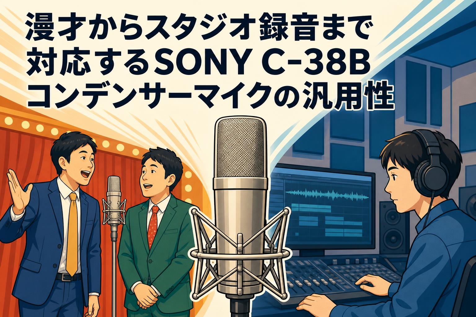 漫才からスタジオ録音まで対応するSONY C-38Bコンデンサーマイクの汎用性