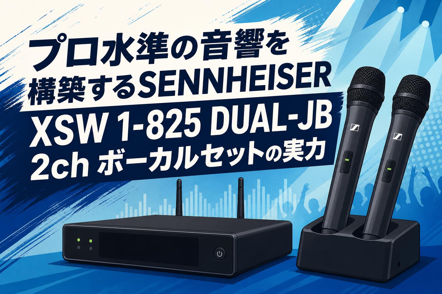 プロ水準の音響を構築するSENNHEISER XSW 1-825 DUAL-JB 2ch ボーカルセットの実力