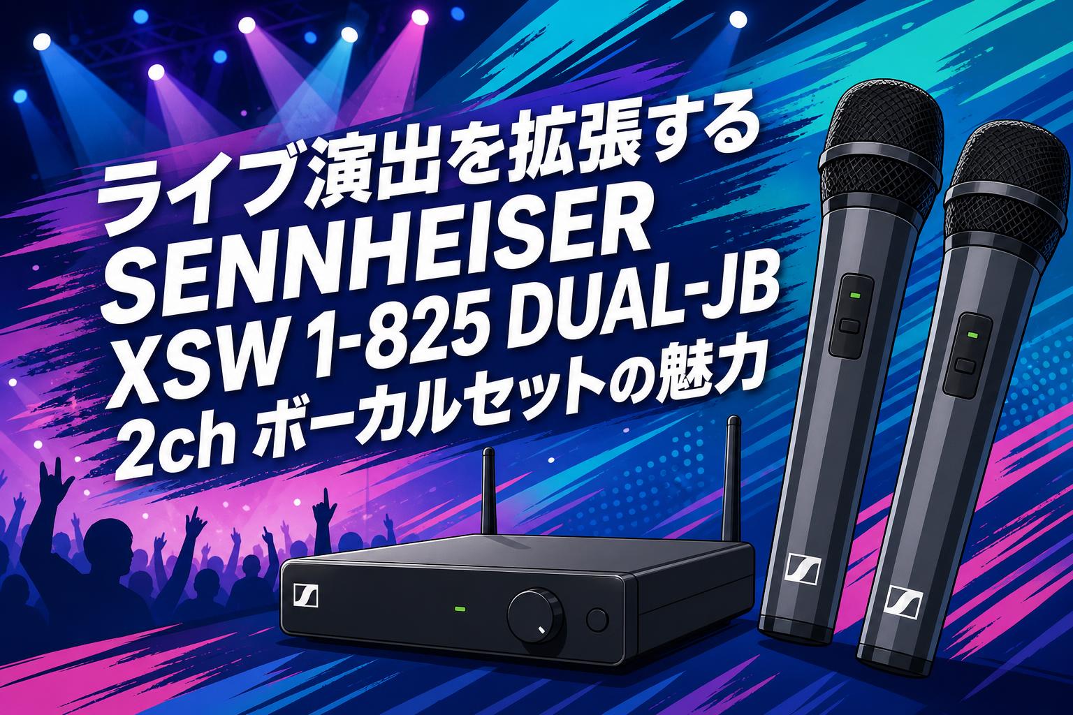 ライブ演出を拡張するSENNHEISER XSW 1-825 DUAL-JB 2ch ボーカルセットの魅力