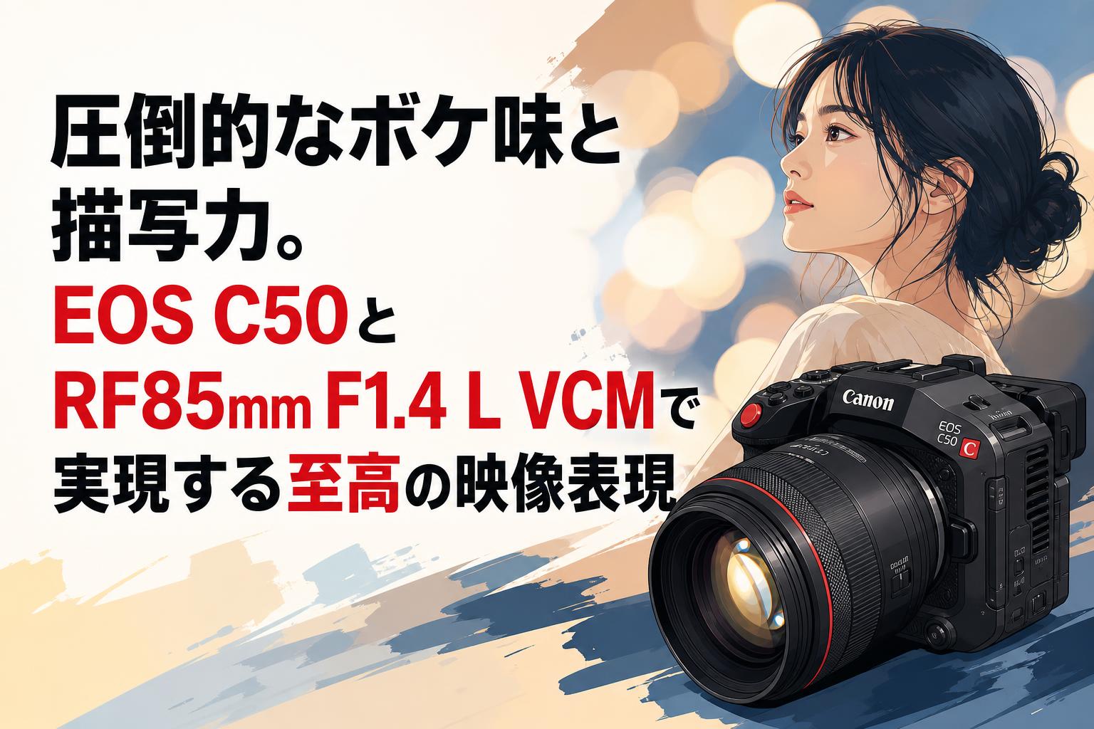 圧倒的なボケ味と描写力。EOS C50とRF85mm F1.4 L VCMで実現する至高の映像表現
