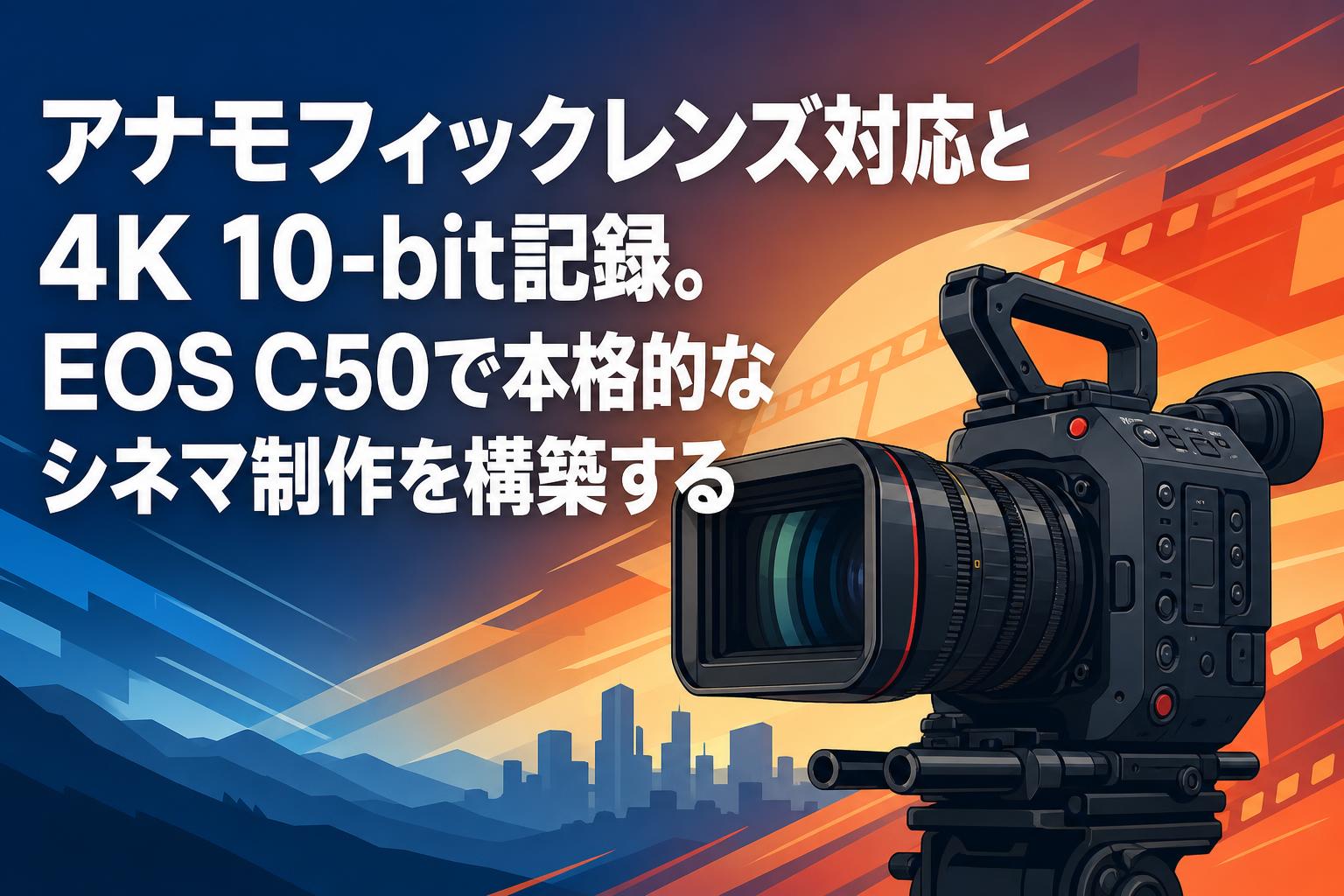 アナモフィックレンズ対応と4K 10-bit記録。EOS C50で本格的なシネマ制作を構築する