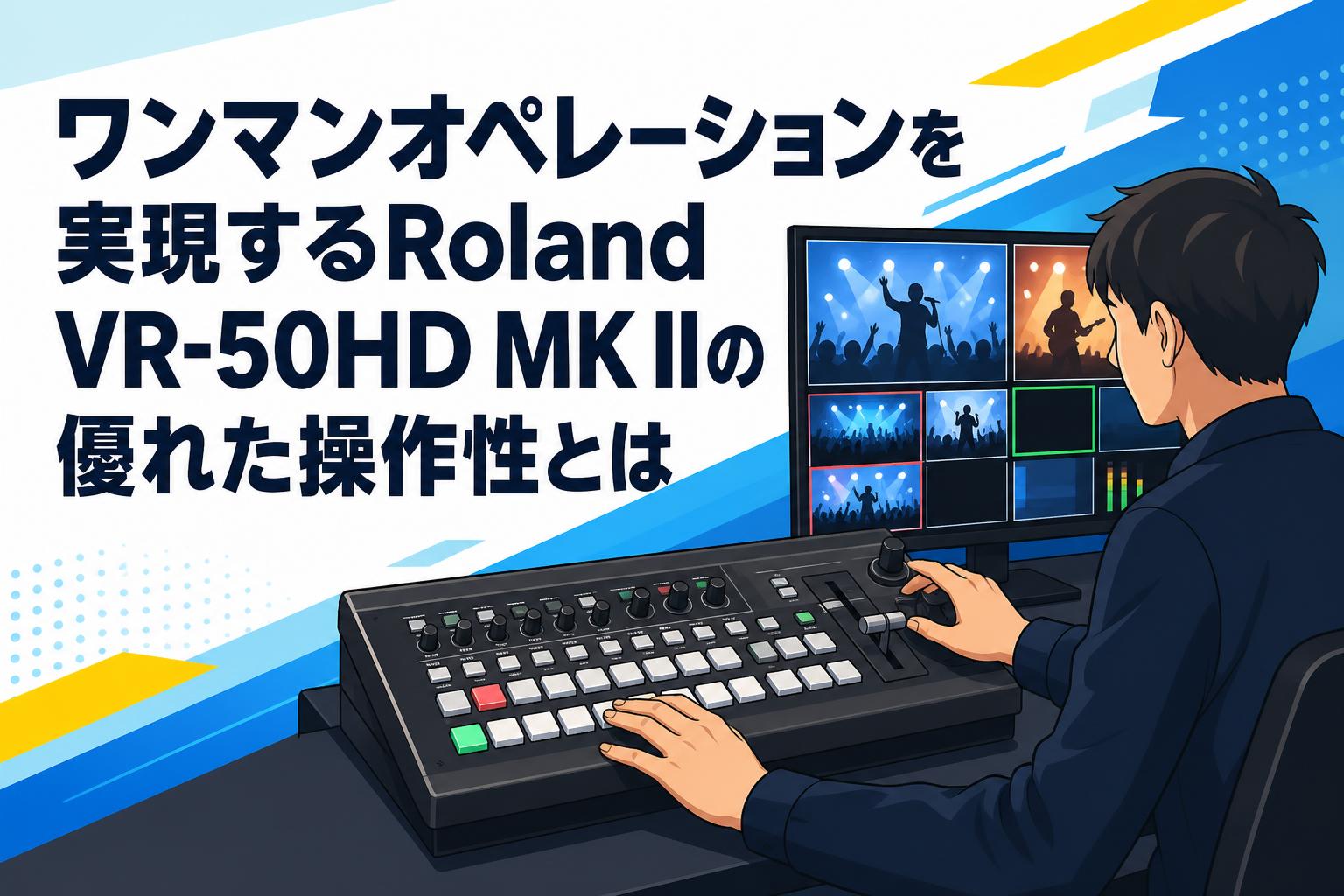 ワンマンオペレーションを実現するRoland VR-50HD MK IIの優れた操作性とは