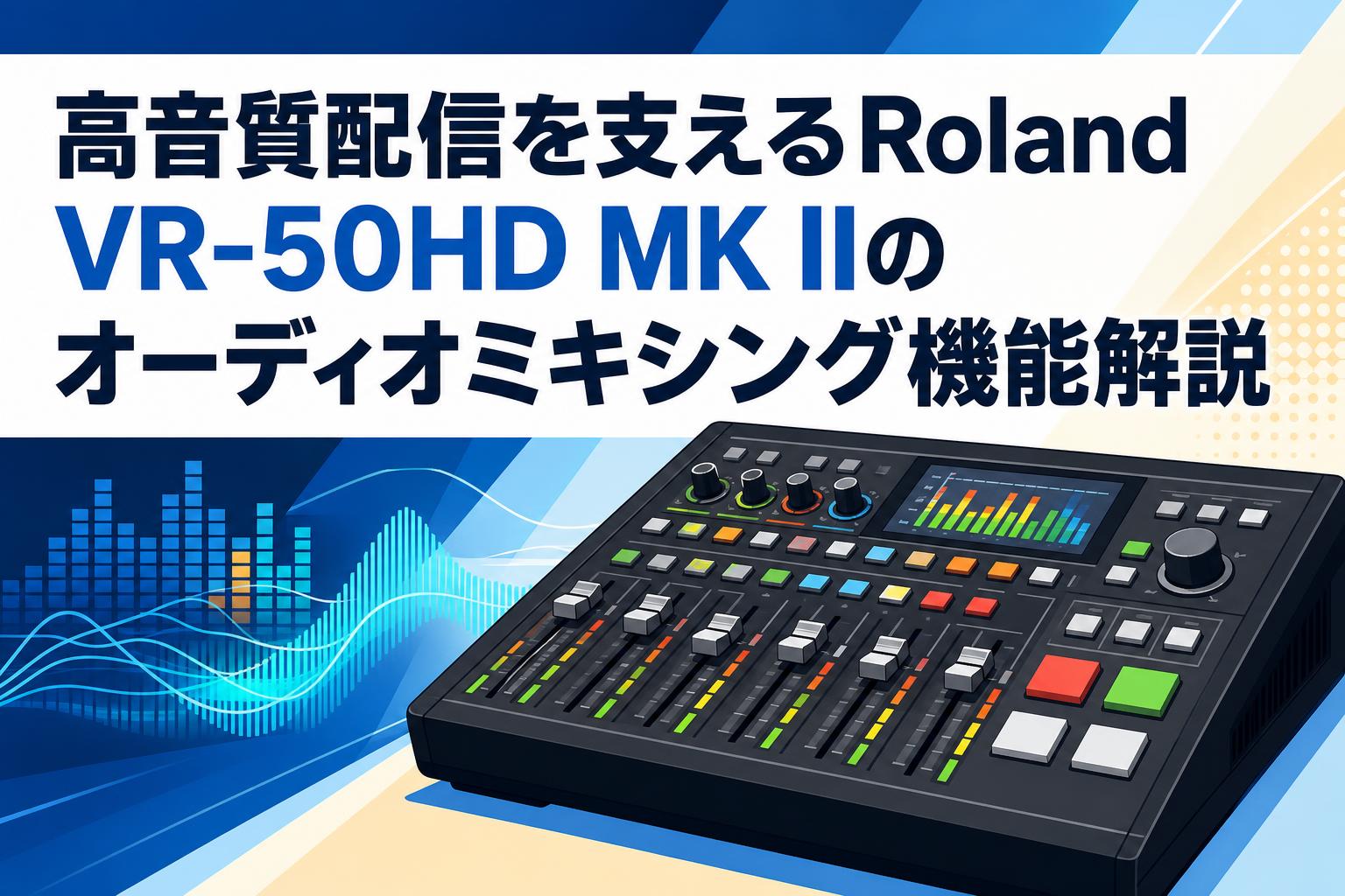 高音質配信を支えるRoland VR-50HD MK IIのオーディオミキシング機能解説