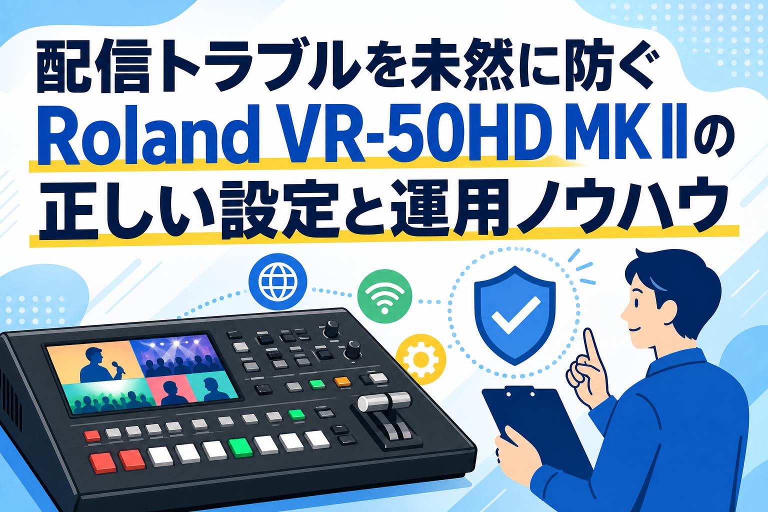 配信トラブルを未然に防ぐRoland VR-50HD MK IIの正しい設定と運用ノウハウ