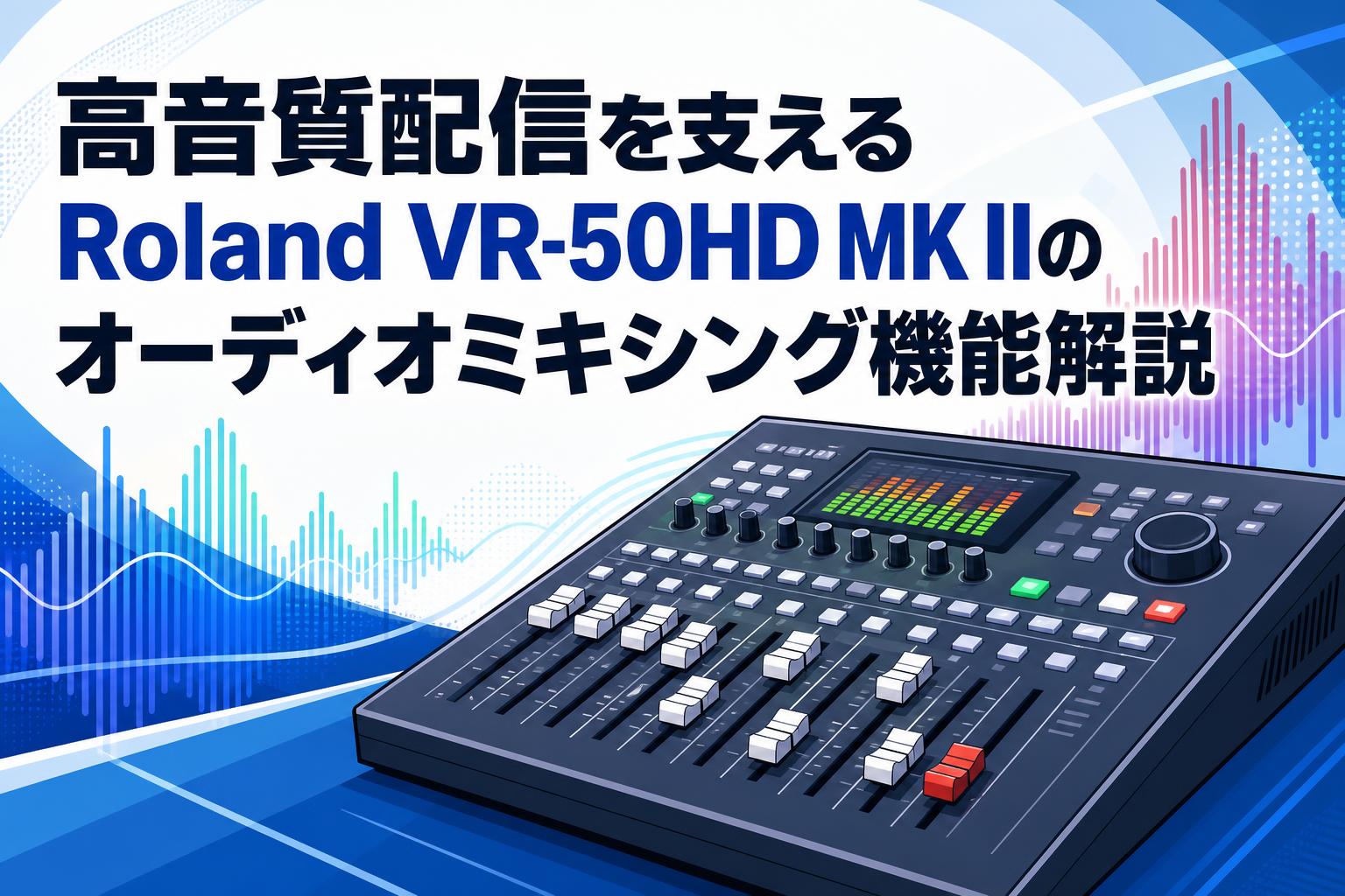 高音質配信を支えるRoland VR-50HD MK IIのオーディオミキシング機能解説
