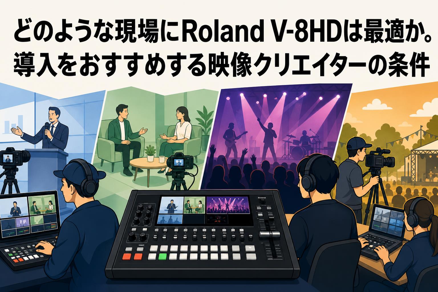 どのような現場にRoland V-8HDは最適か。導入をおすすめする映像クリエイターの条件