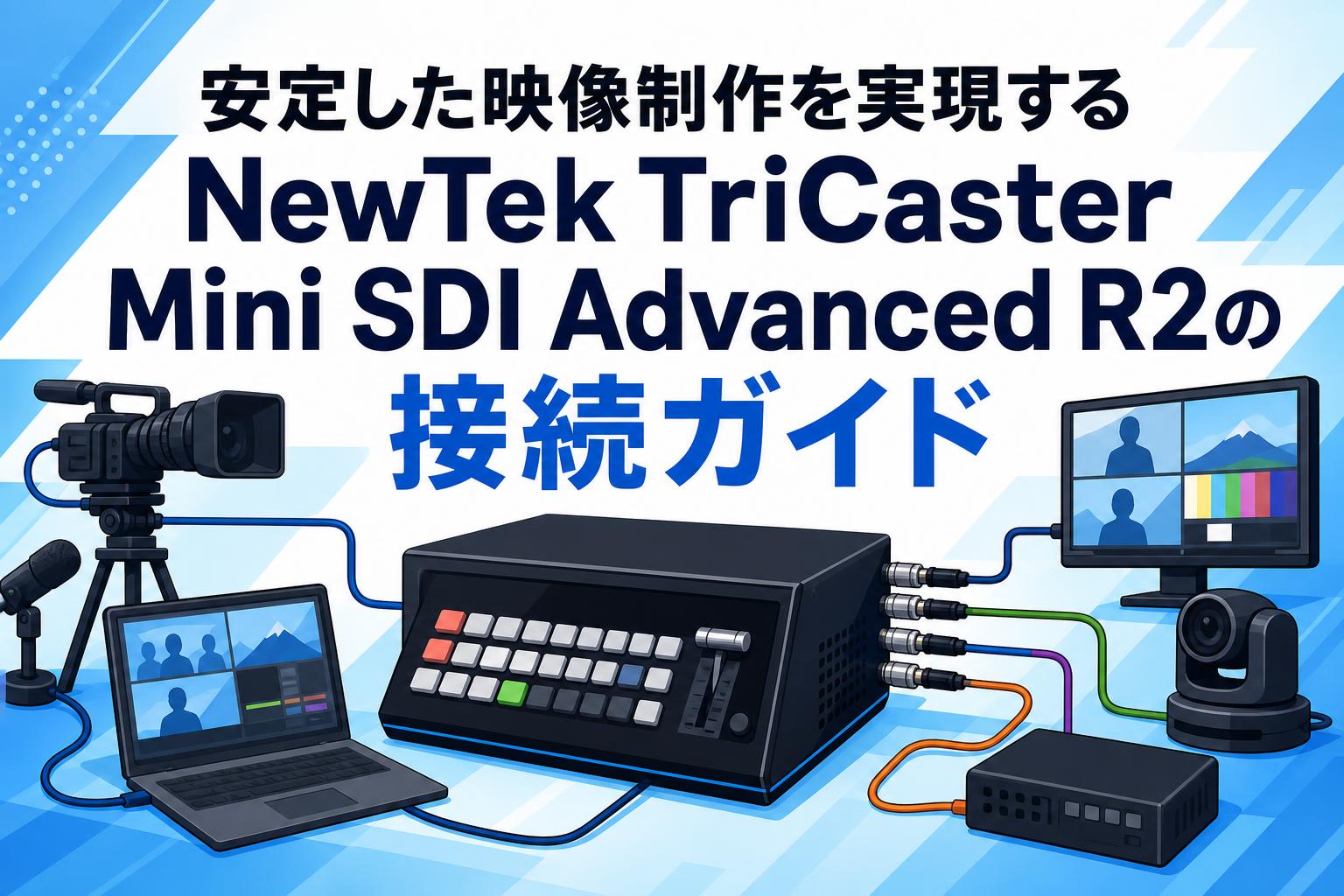 安定した映像制作を実現するNewTek TriCaster Mini SDI Advanced R2の接続ガイド