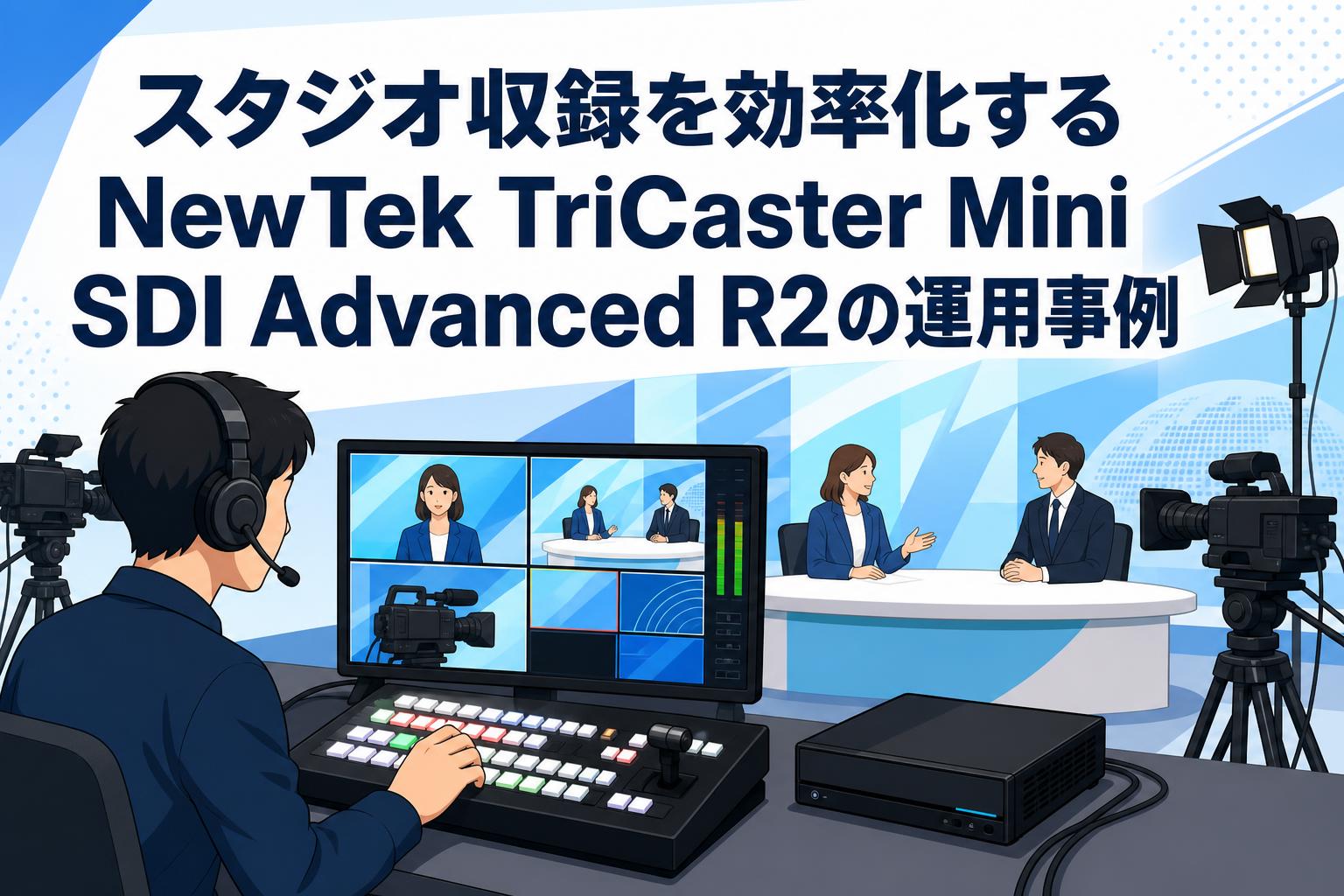 スタジオ収録を効率化するNewTek TriCaster Mini SDI Advanced R2の運用事例