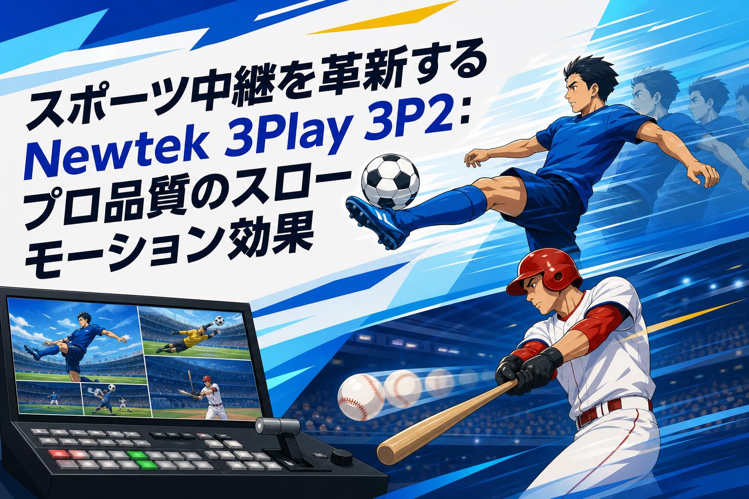 スポーツ中継を革新するNewtek 3Play 3P2：プロ品質のスローモーション効果