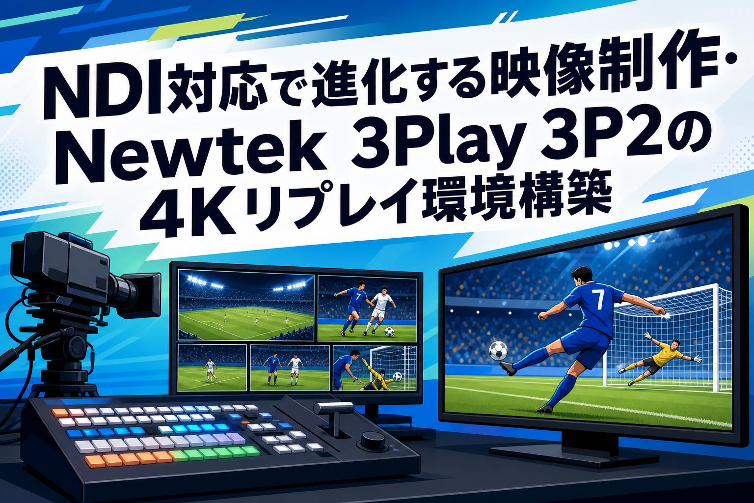 NDI対応で進化する映像制作・Newtek 3Play 3P2の4Kリプレイ環境構築