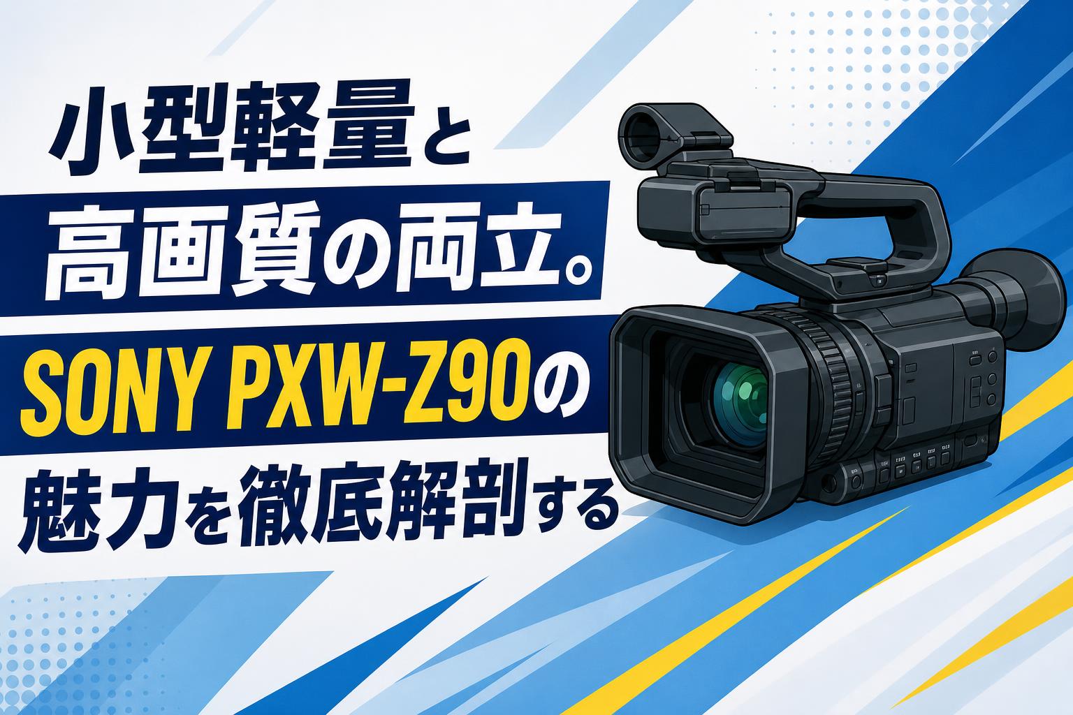 小型軽量と高画質の両立。SONY PXW-Z90の魅力を徹底解剖する