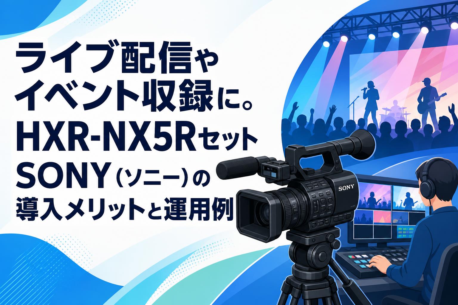 ライブ配信やイベント収録に。HXR-NX5Rセット SONY（ソニー）の導入メリットと運用例
