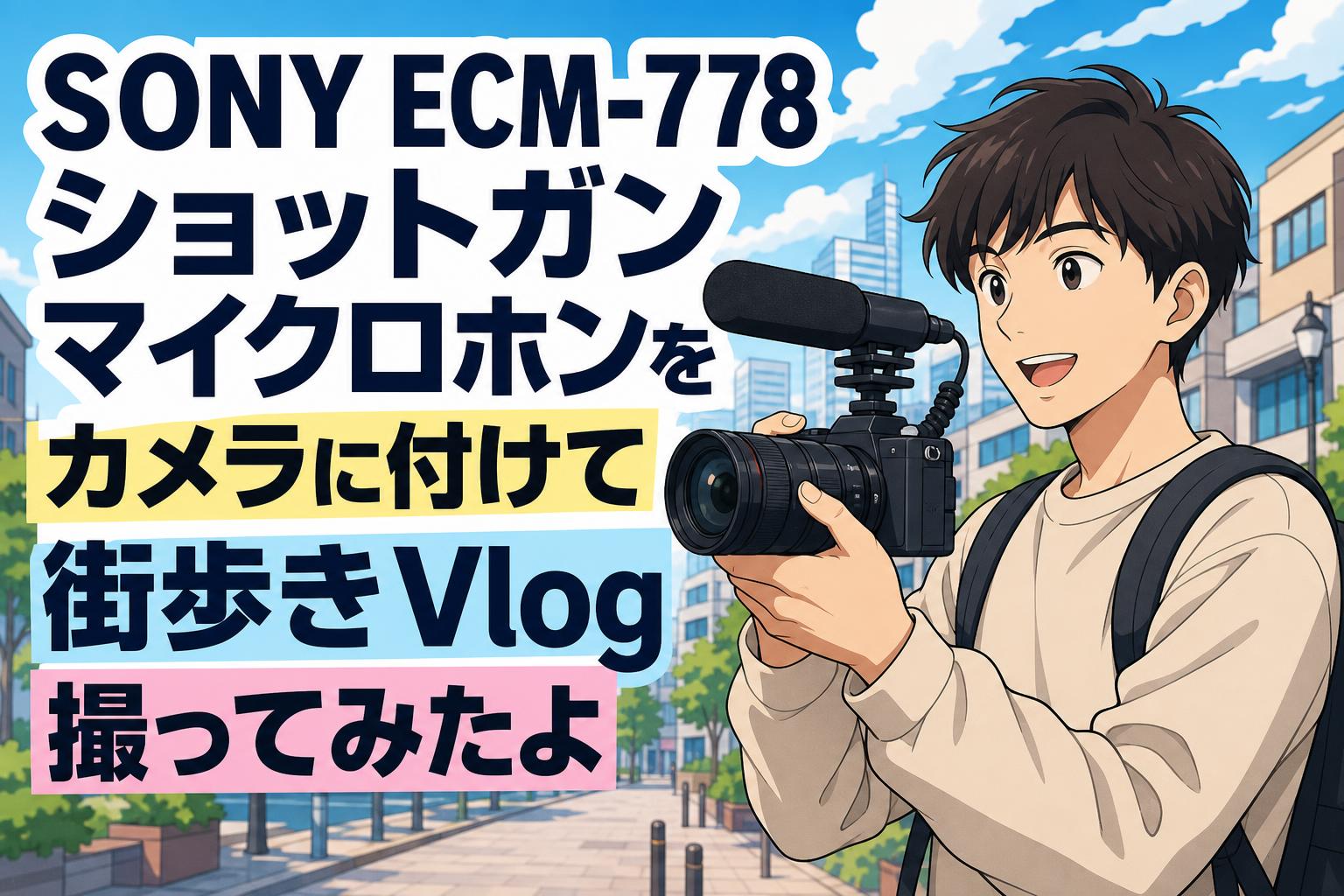 SONY ECM-778 ショットガンマイクロホンをカメラに付けて街歩きVlog撮ってみたよ