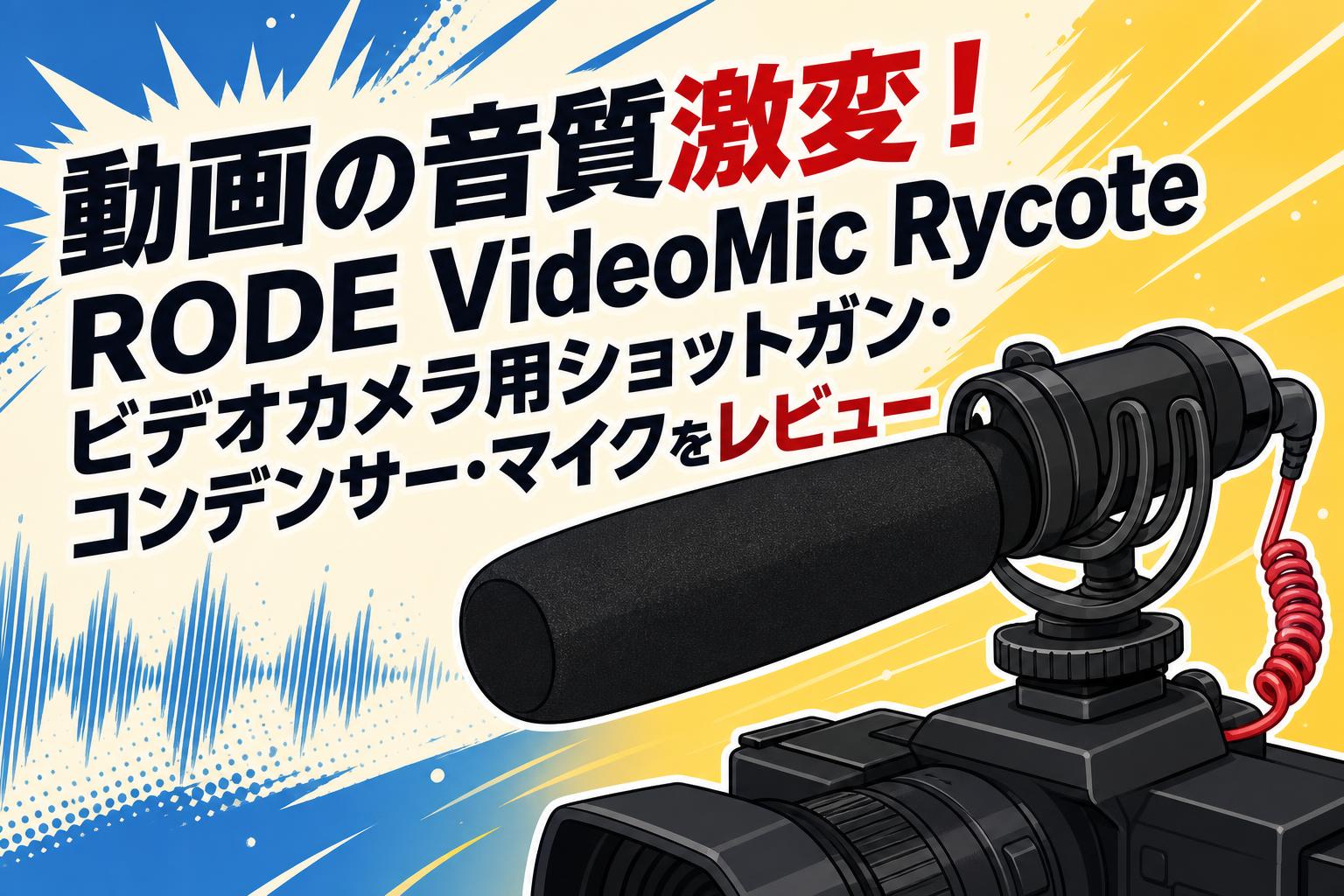 動画の音質激変！RODE VideoMic Rycoteビデオカメラ用ショットガン・コンデンサー・マイクをレビュー