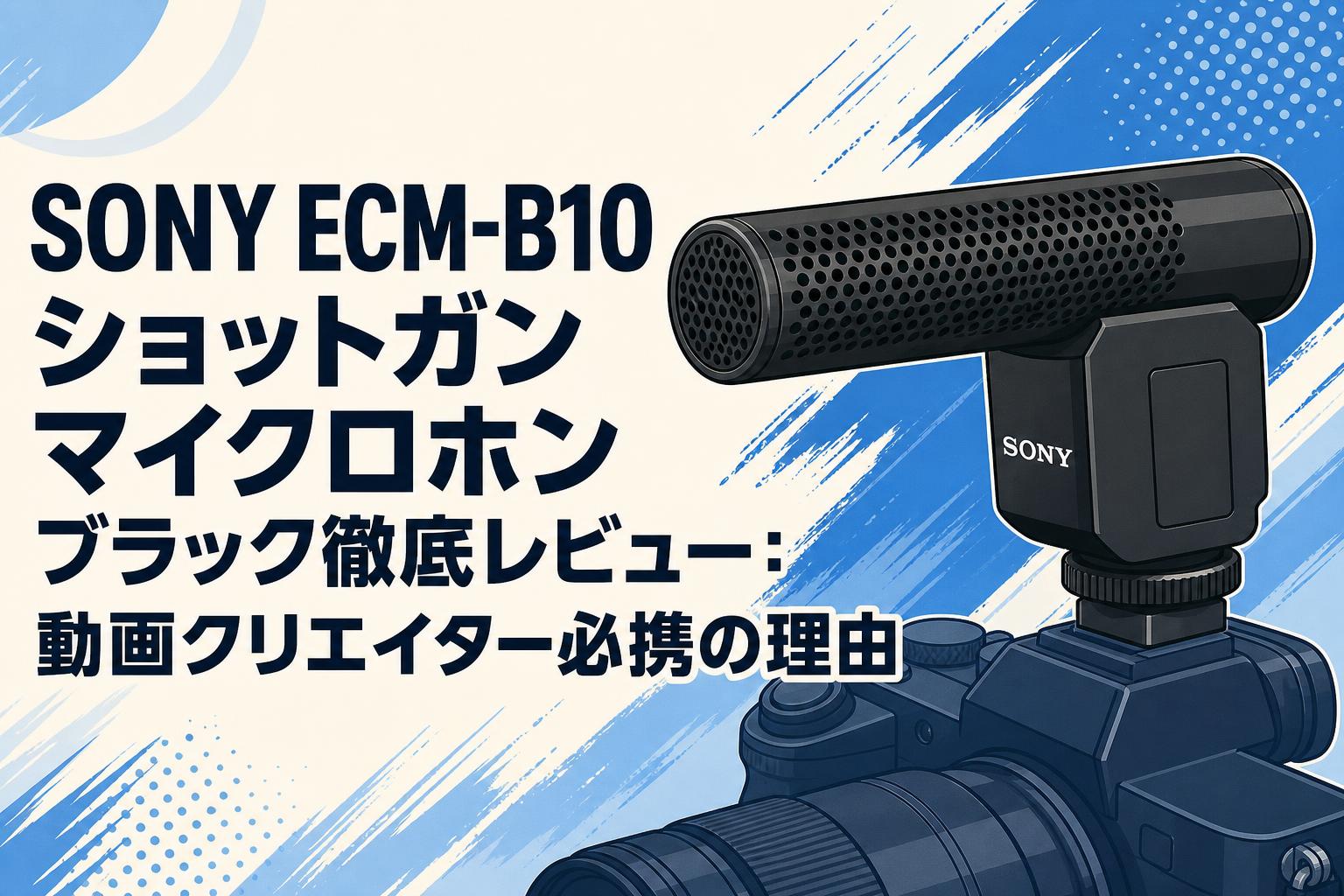 SONY ECM-B10 ショットガンマイクロホン ブラック徹底レビュー：動画クリエイター必携の理由