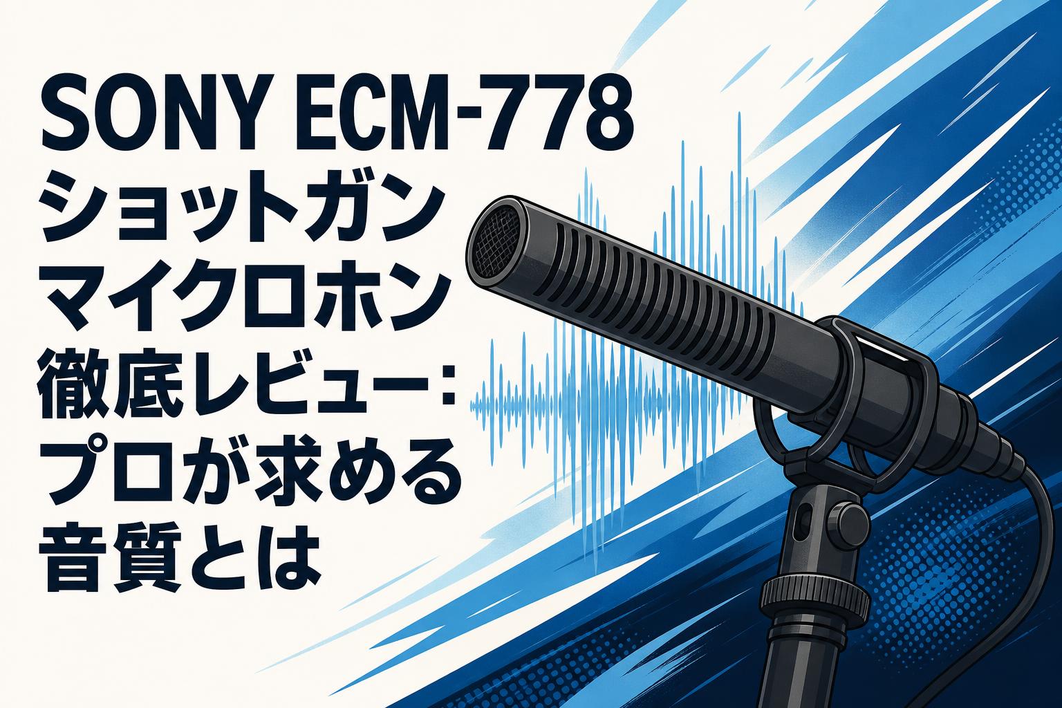 SONY ECM-778 ショットガンマイクロホン徹底レビュー：プロが求める音質とは