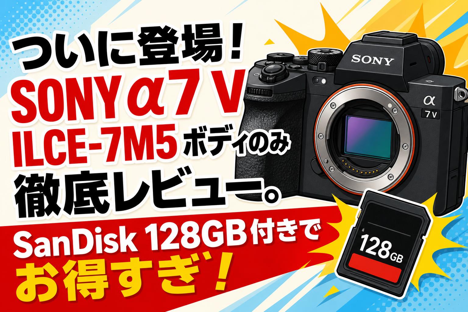 ついに登場！SONY α7 V ILCE-7M5 ボディのみ徹底レビュー。SanDisk 128GB付きでお得すぎ！