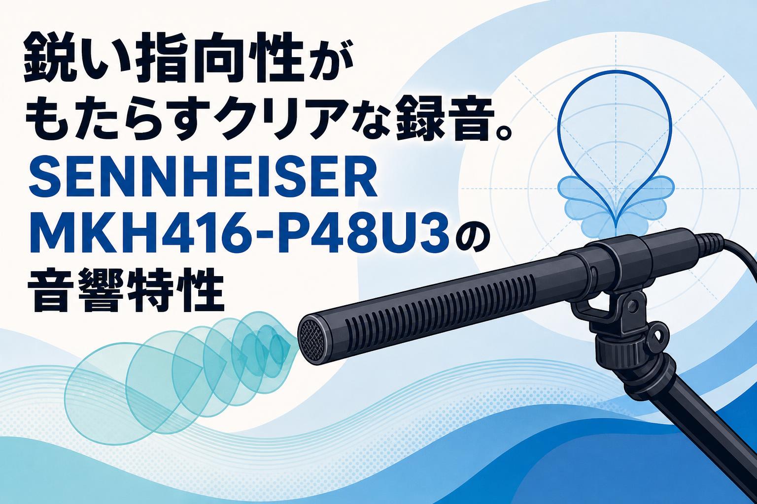 鋭い指向性がもたらすクリアな録音。SENNHEISER MKH416-P48U3の音響特性