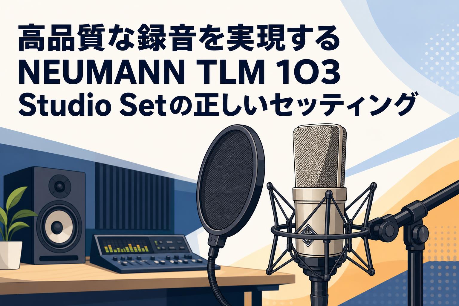 高品質な録音を実現するNEUMANN TLM 103 Studio Setの正しいセッティング
