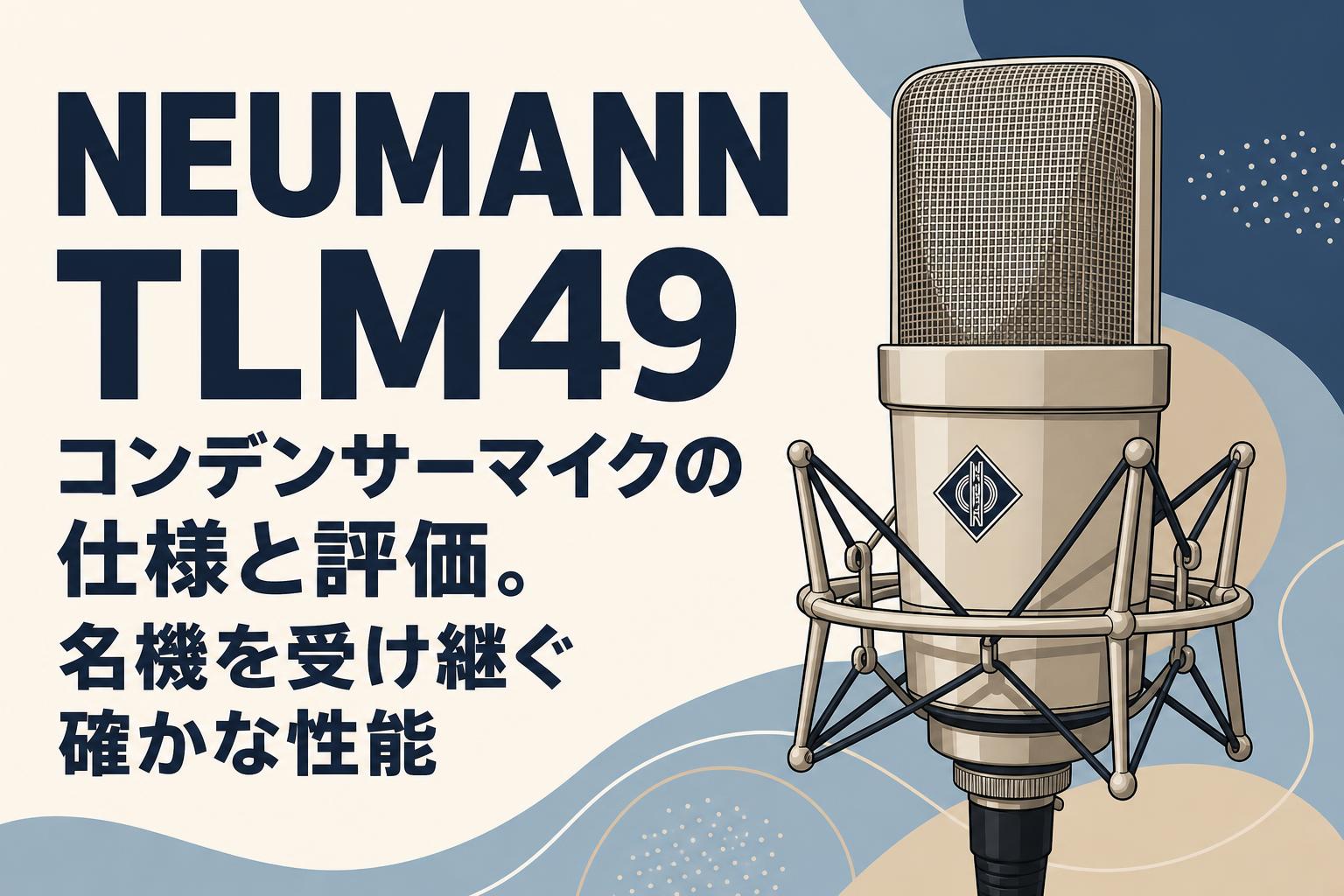 NEUMANN TLM49 コンデンサーマイクの仕様と評価。名機を受け継ぐ確かな性能