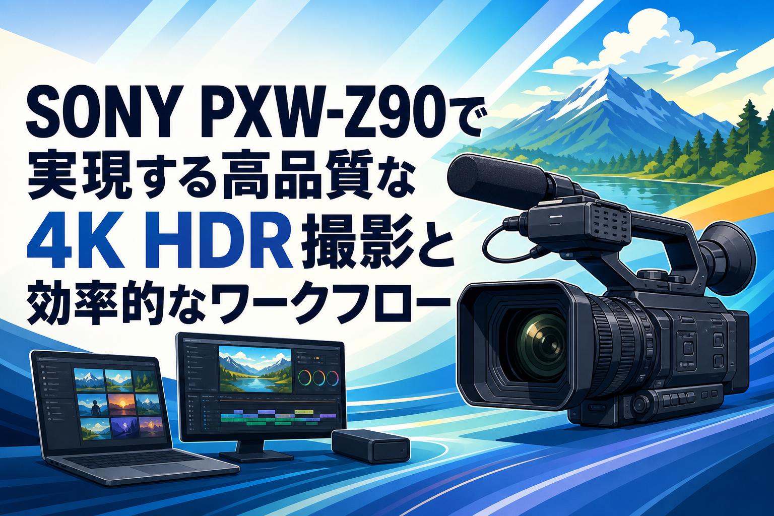SONY PXW-Z90で実現する高品質な4K HDR撮影と効率的なワークフロー