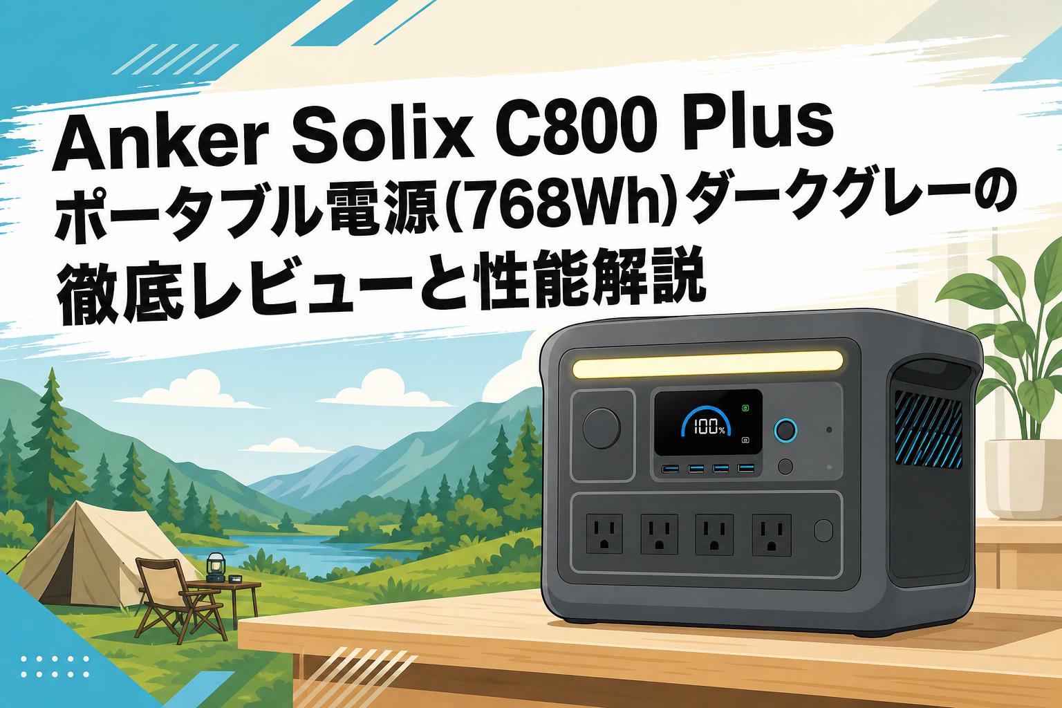 Anker Solix C800 Plus ポータブル電源(768Wh)ダークグレーの徹底レビューと性能解説