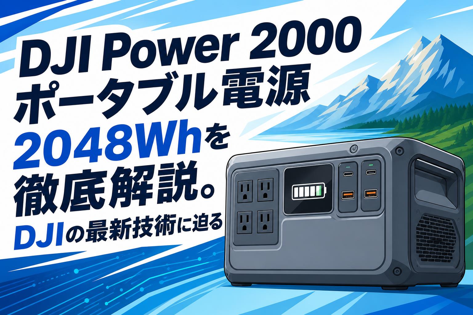 DJI Power 2000 ポータブル電源 2048Whを徹底解説。DJIの最新技術に迫る