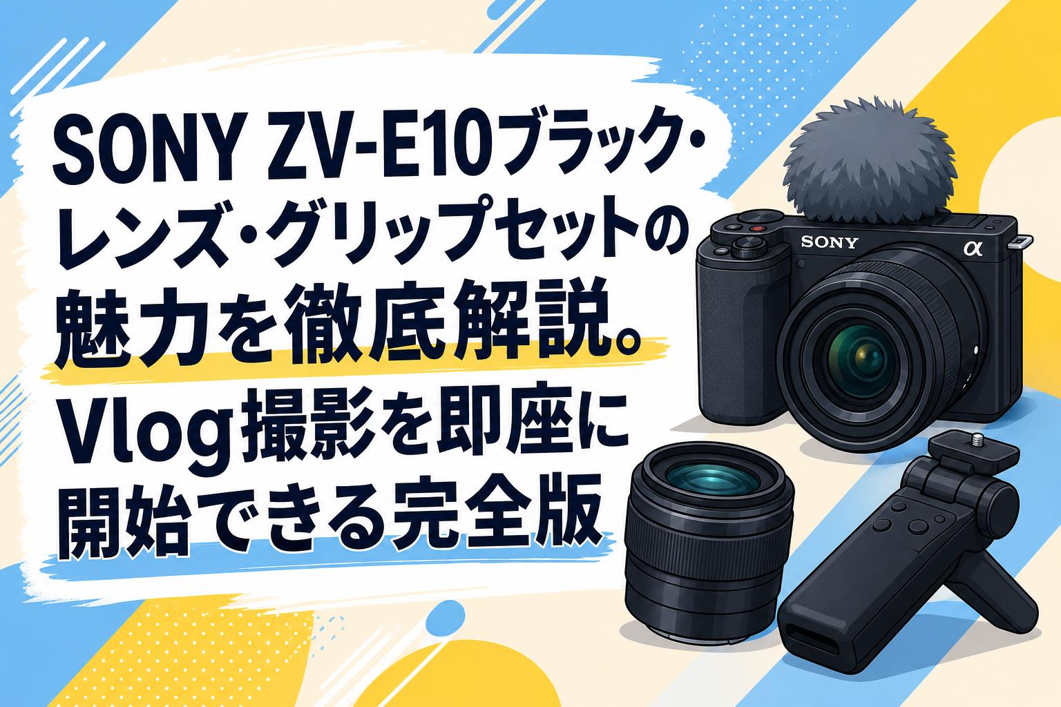 SONY ZV-E10ブラック・レンズ・グリップセットの魅力を徹底解説。Vlog撮影を即座に開始できる完全版