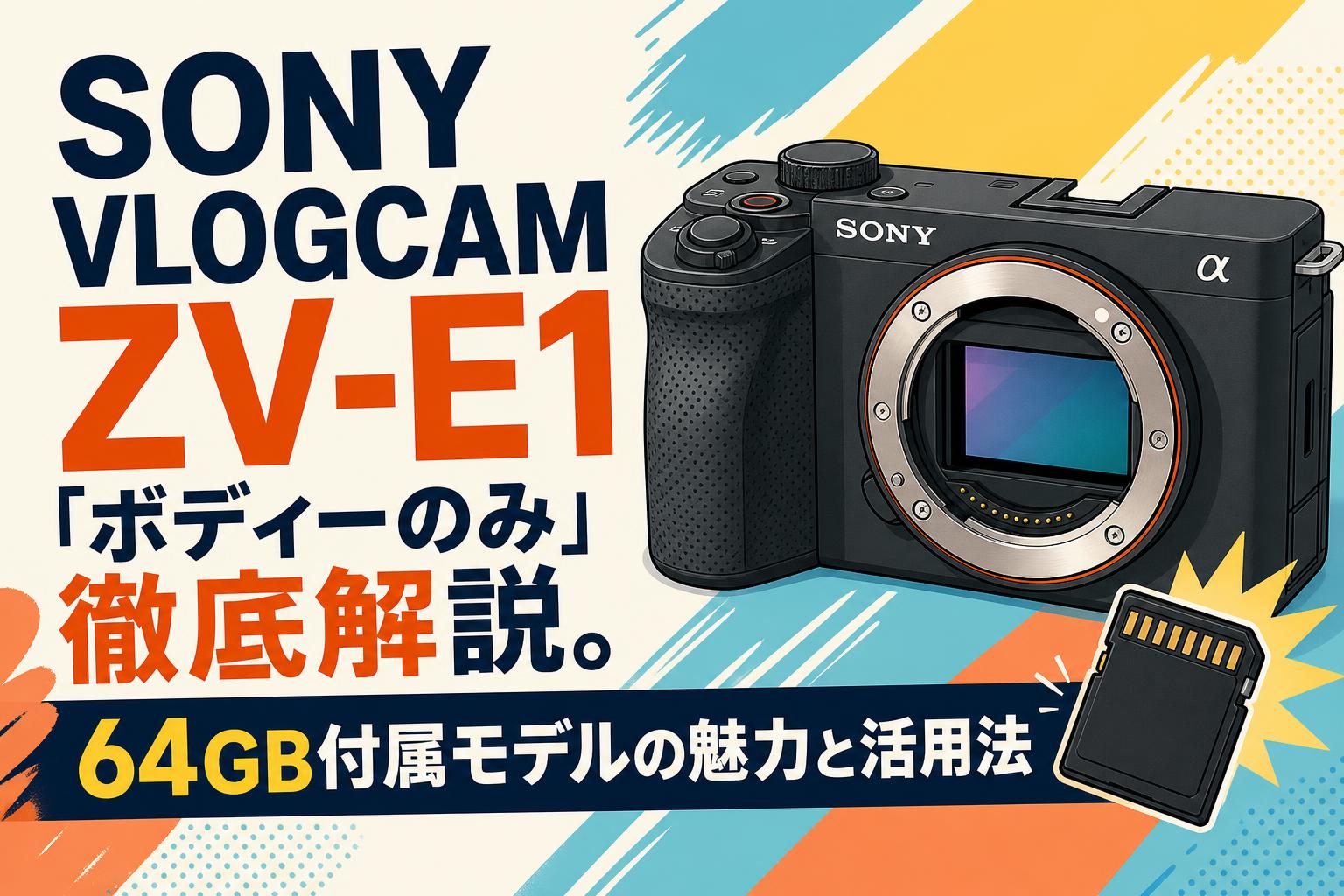 SONY VLOGCAM ZV-E1「ボディーのみ」徹底解説。64GB付属モデルの魅力と活用法