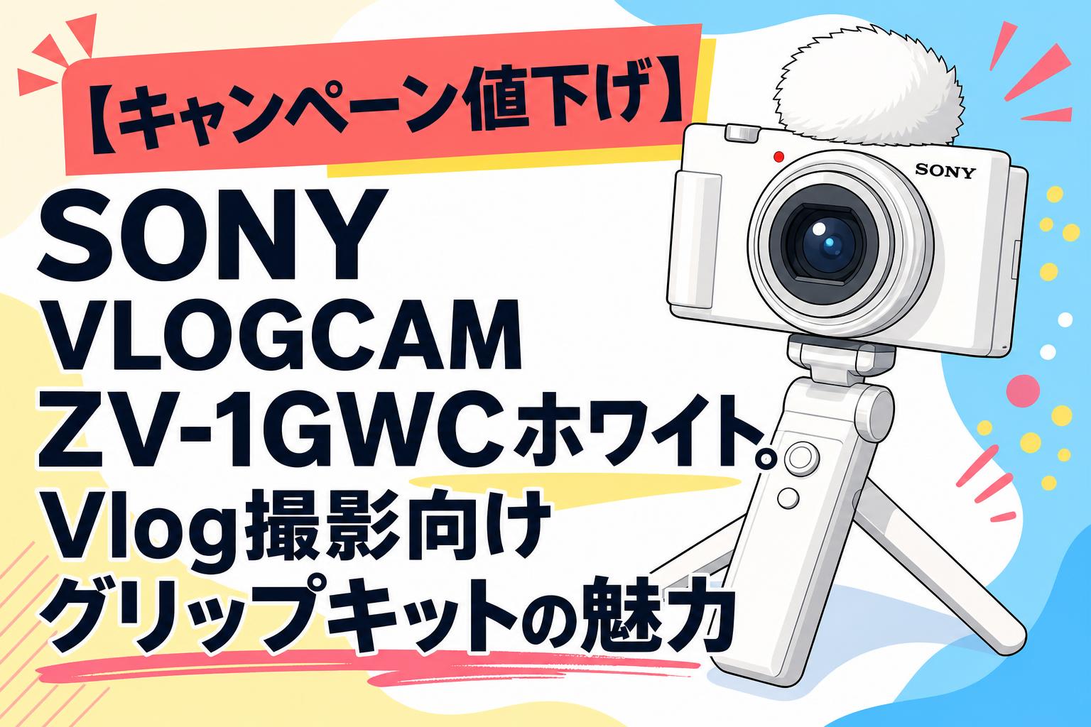 【キャンペーン値下げ】SONY VLOGCAM ZV-1GWCホワイト。Vlog撮影向けグリップキットの魅力