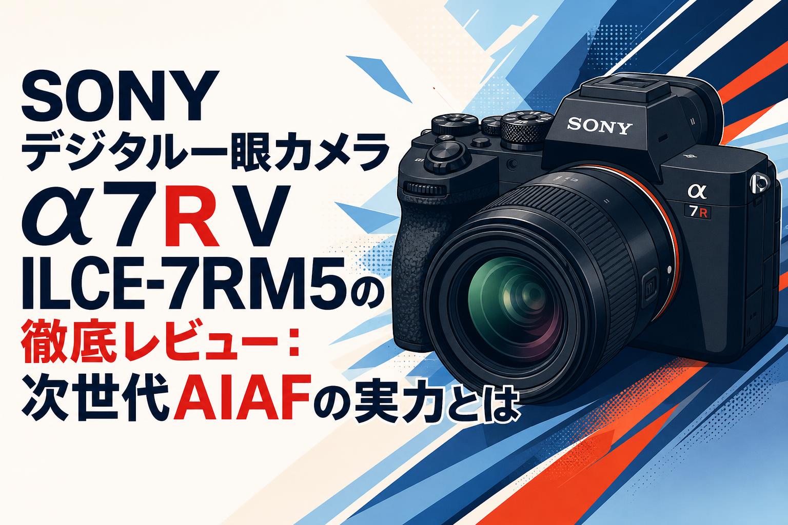 SONY デジタル一眼カメラ α7R V ILCE-7RM5の徹底レビュー：次世代AIAFの実力とは