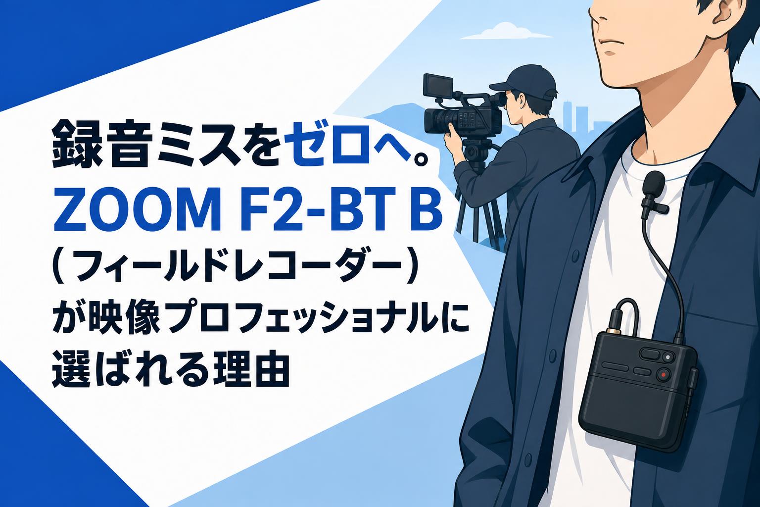 録音ミスをゼロへ。ZOOM F2-BT B ( フィールドレコーダー)が映像プロフェッショナルに選ばれる理由