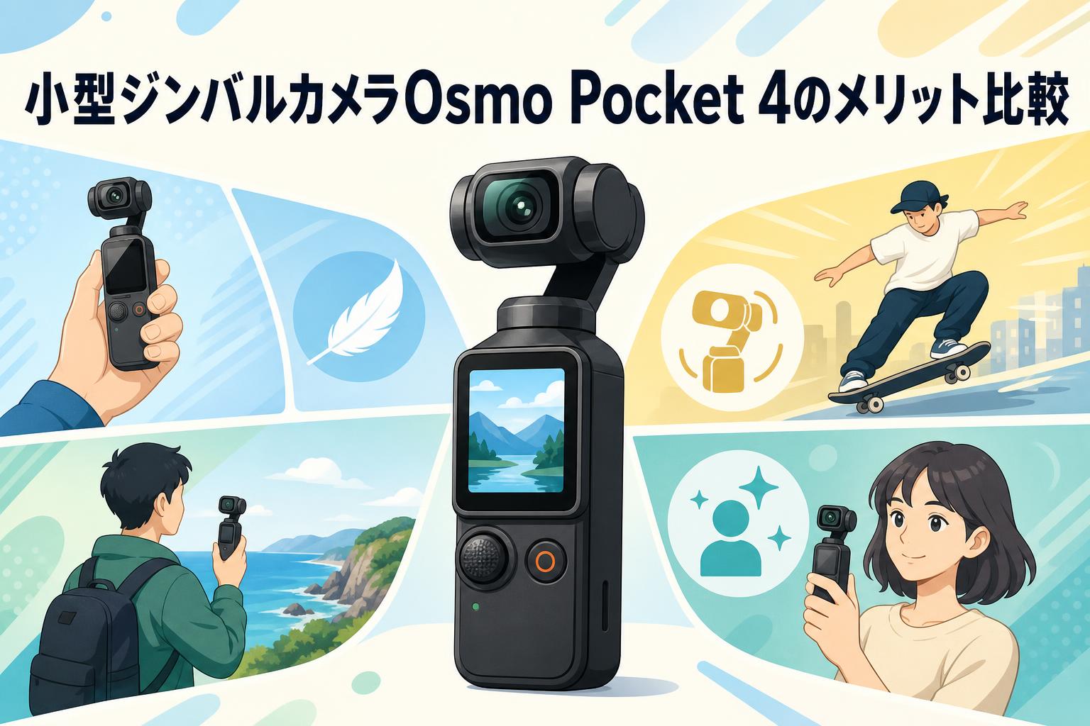 小型ジンバルカメラOsmo Pocket 4のメリット比較