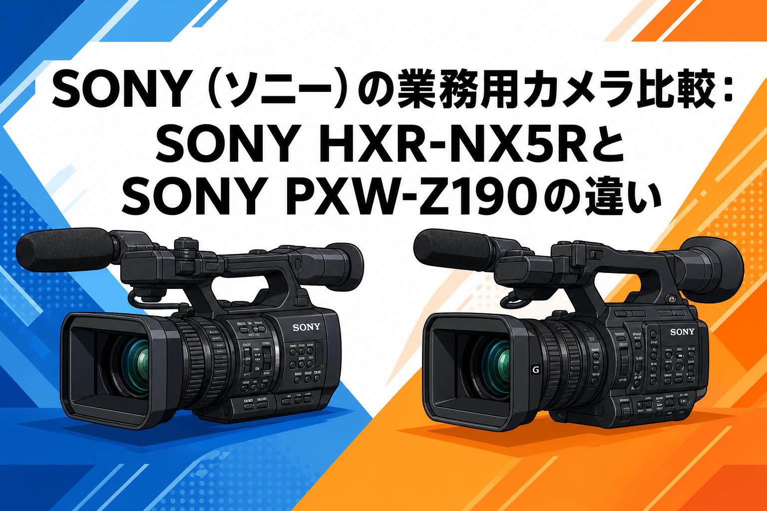 SONY（ソニー）の業務用カメラ比較：SONY HXR-NX5RとSONY PXW-Z190の違い