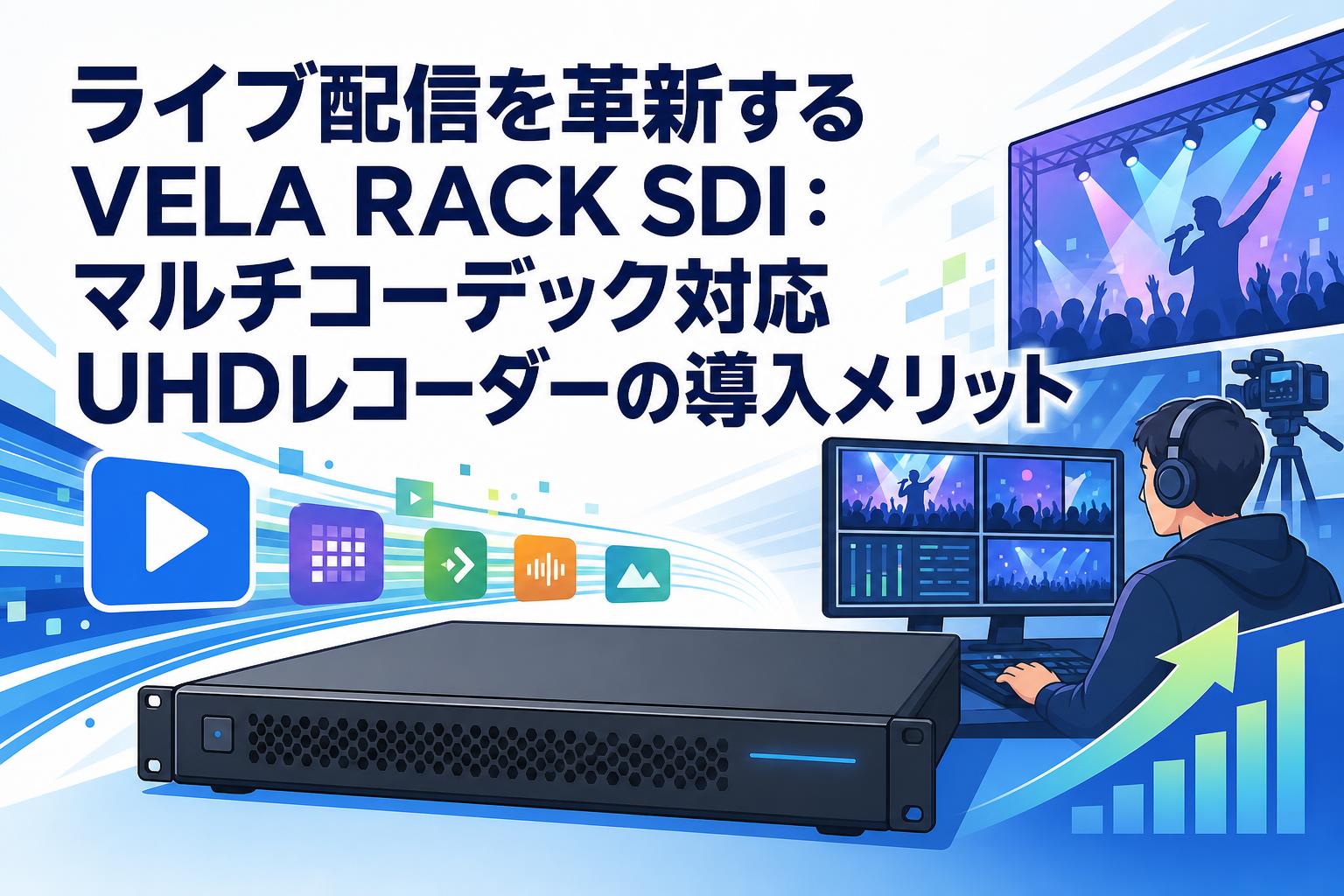 ライブ配信を革新するVELA RACK SDI：マルチコーデック対応UHDレコーダーの導入メリット