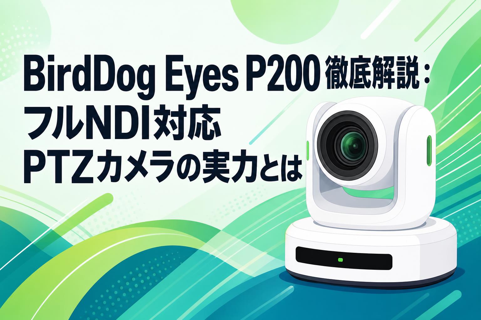 BirdDog Eyes P200徹底解説：フルNDI対応PTZカメラの実力とは