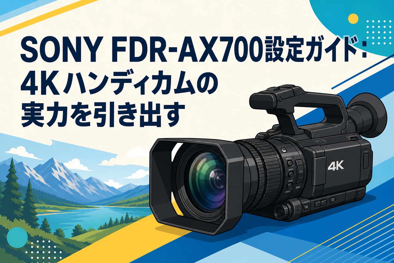 SONY FDR-AX700設定ガイド：4Kハンディカムの実力を引き出す