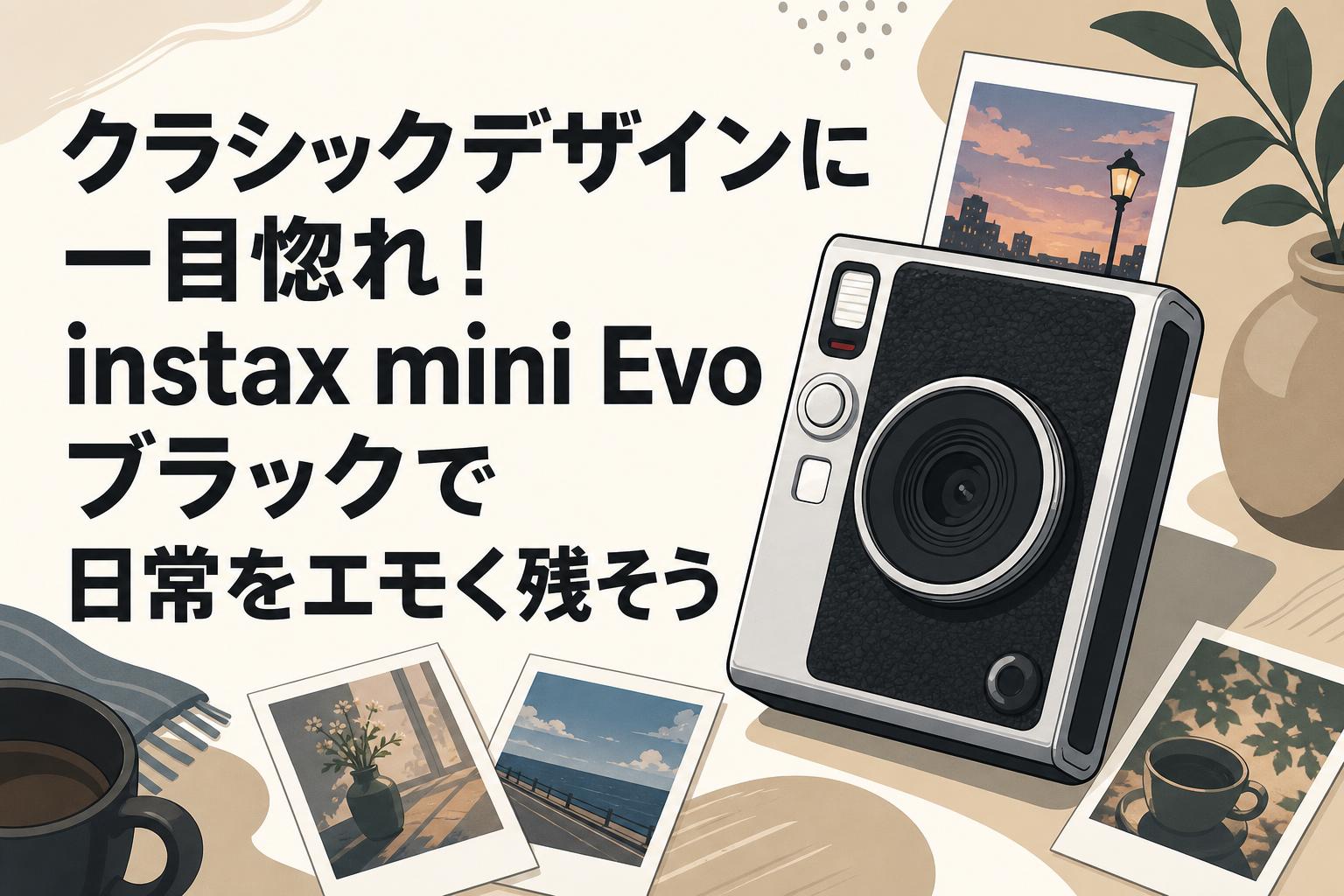 クラシックデザインに一目惚れ！instax mini Evo ブラックで日常をエモく残そう