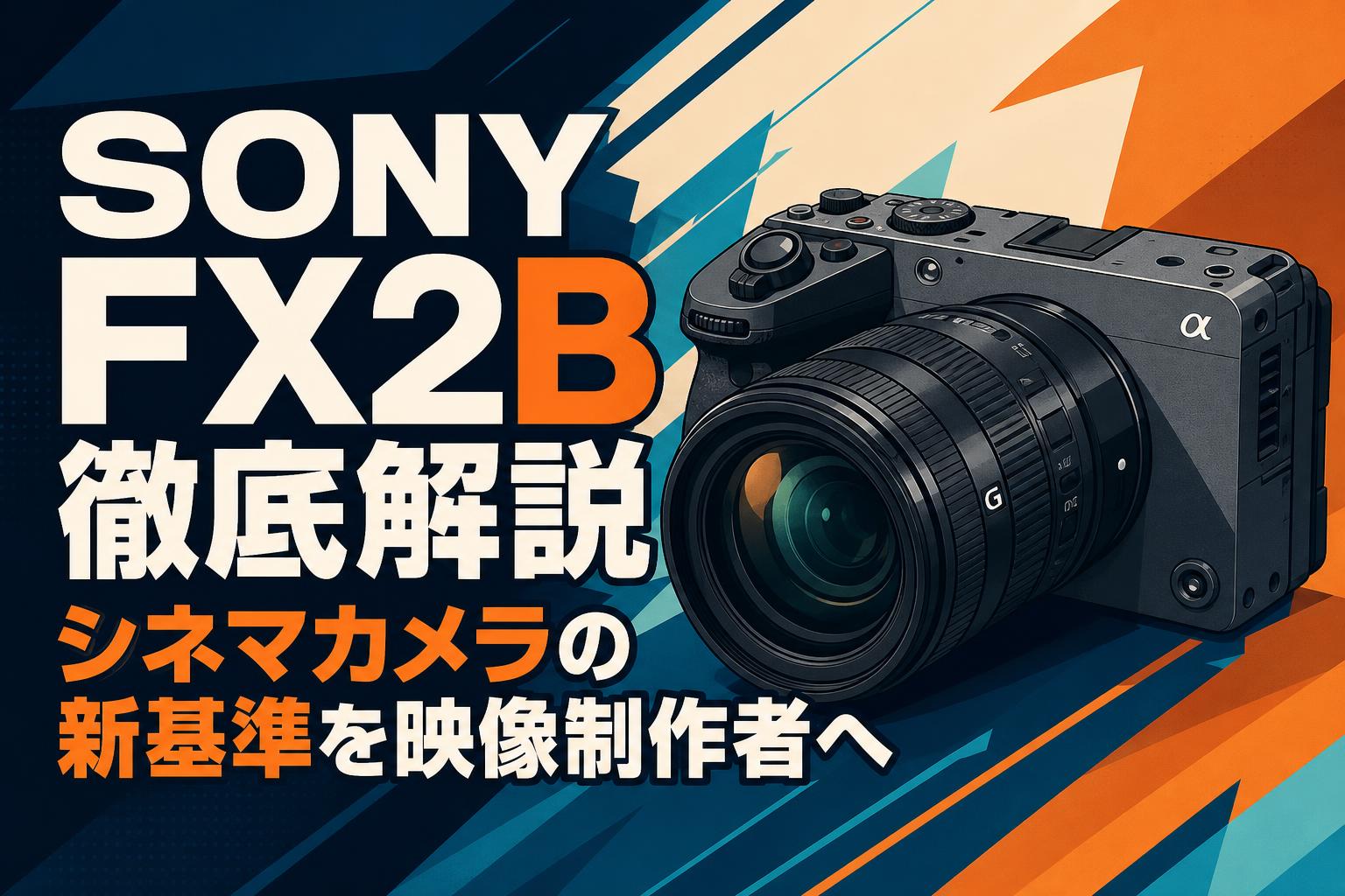 SONY FX2B徹底解説 シネマカメラの新基準を映像制作者へ