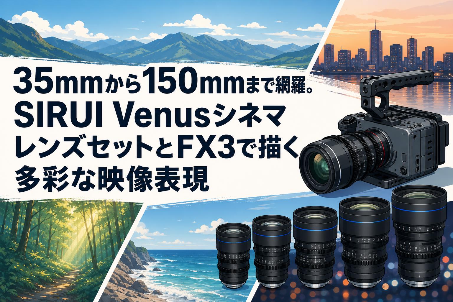 35mmから150mmまで網羅。SIRUI VenusシネマレンズセットとFX3で描く多彩な映像表現