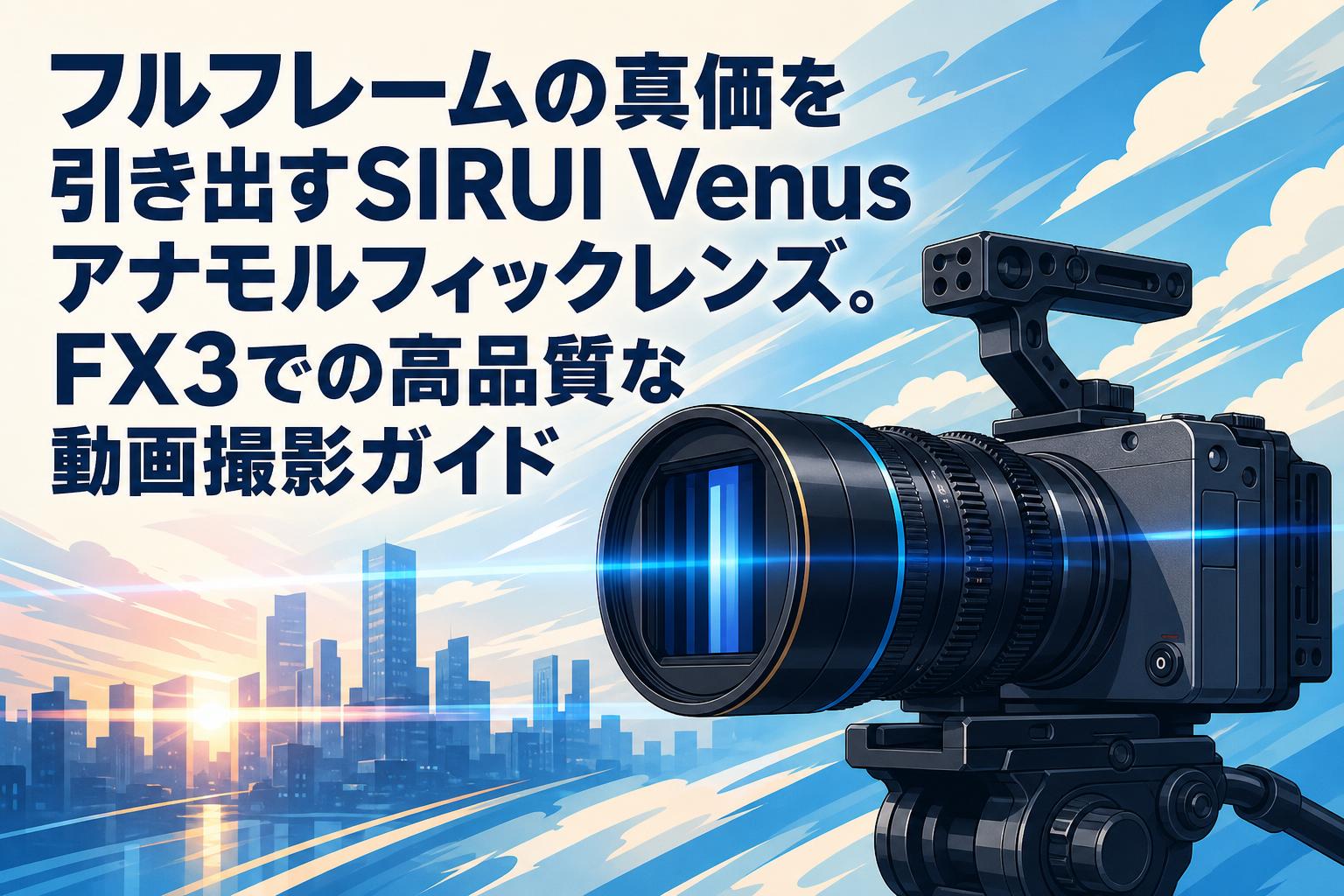フルフレームの真価を引き出すSIRUI Venusアナモルフィックレンズ。FX3での高品質な動画撮影ガイド