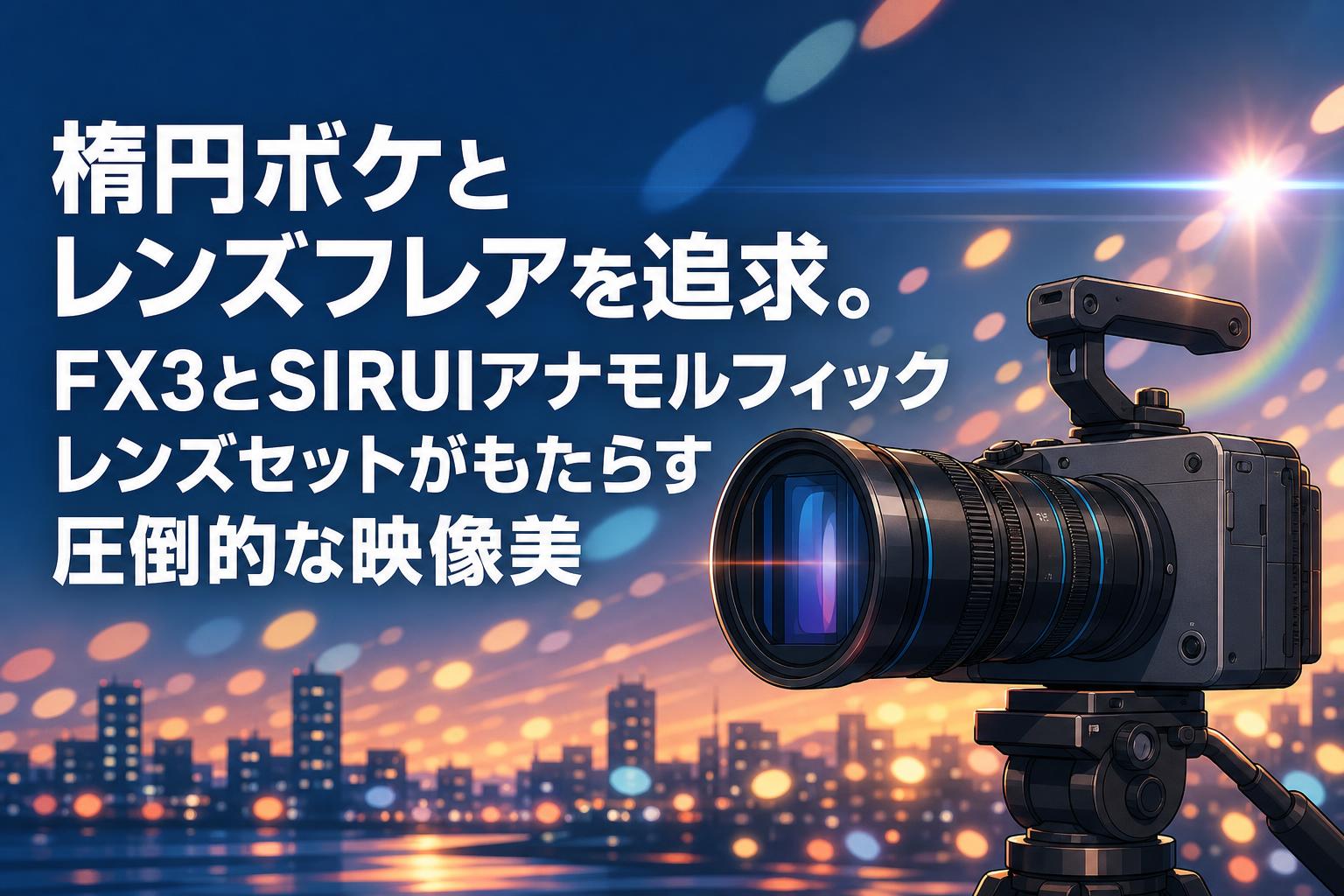 楕円ボケとレンズフレアを追求。FX3とSIRUIアナモルフィックレンズセットがもたらす圧倒的な映像美