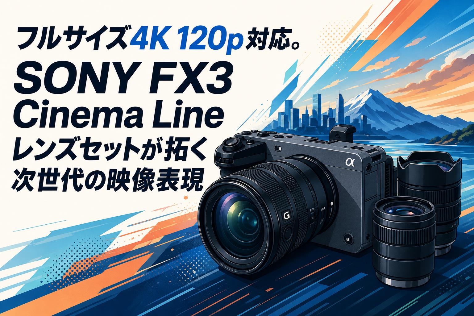 フルサイズ4K 120p対応。SONY FX3 Cinema Lineレンズセットが拓く次世代の映像表現