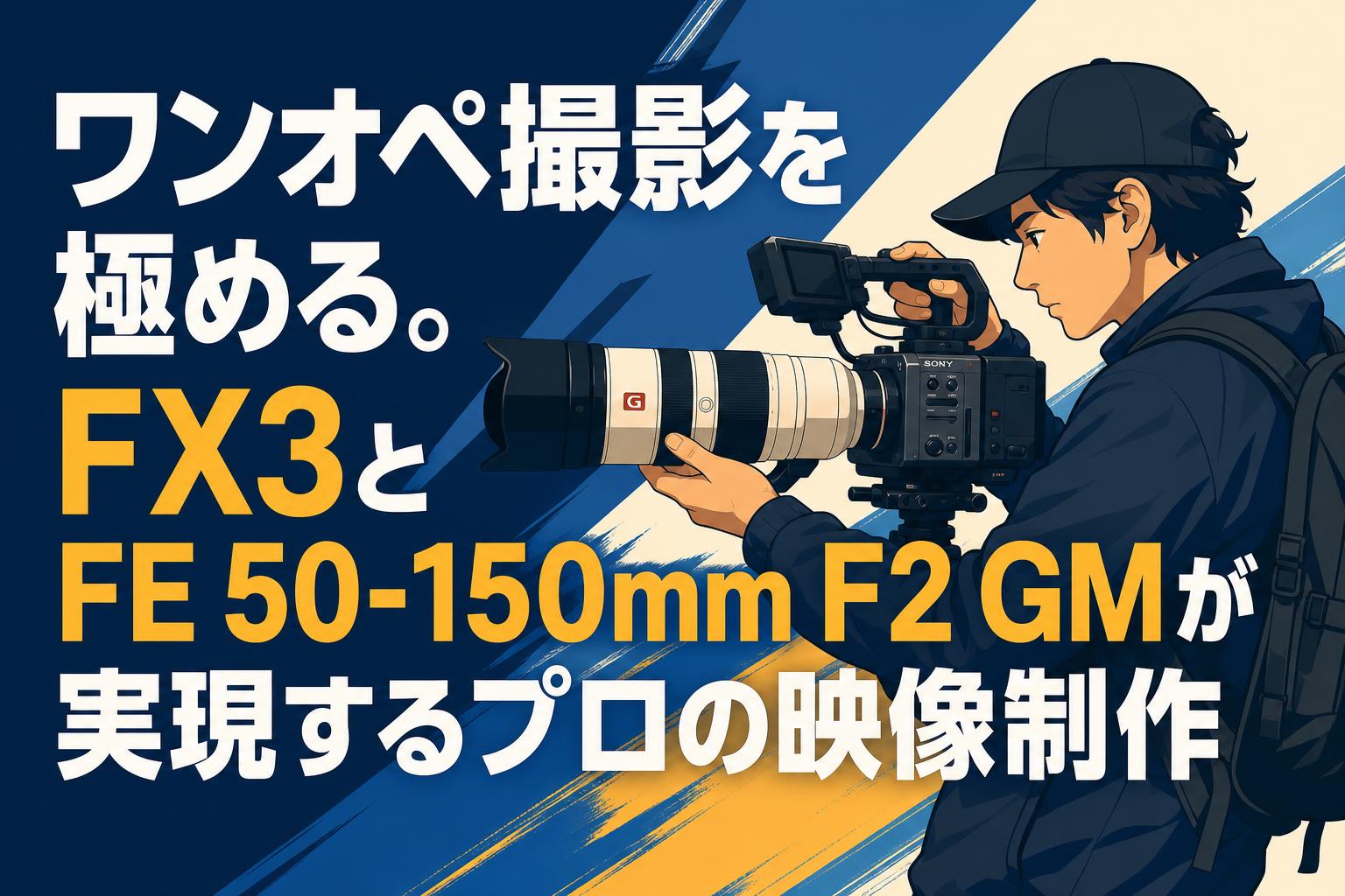 ワンオペ撮影を極める。FX3とFE 50-150mm F2 GMが実現するプロの映像制作