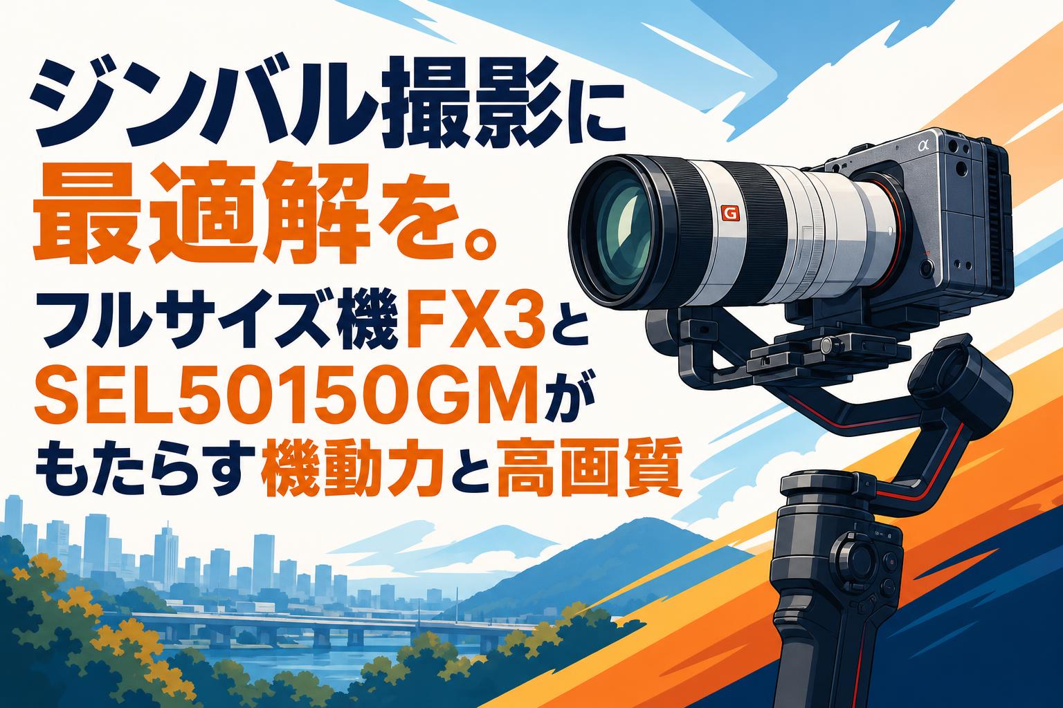 ジンバル撮影に最適解を。フルサイズ機FX3とSEL50150GMがもたらす機動力と高画質
